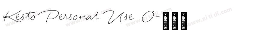 Kesto Personal Use O字体转换